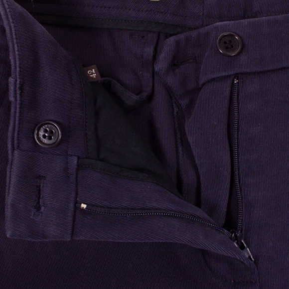 LORO PIANA Navy Cotton Blend Classic Pants Size 42 - Picture 5 of 7